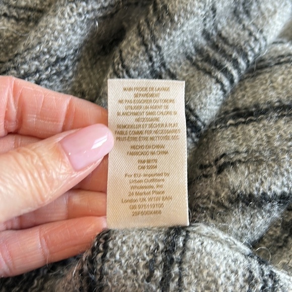 Free People Beach Mohair Blend Lightweight Tiger Stripe Cardigan Sweater Large - Picture 14 of 14